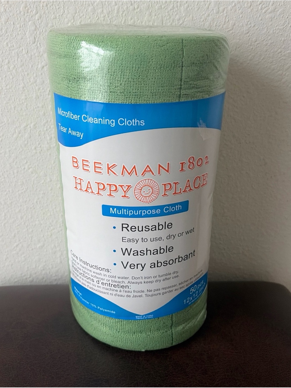 Beekman 1802 Happy Place Tear Away Reusable Microfiber Cloths 50 GREEN  Sealed